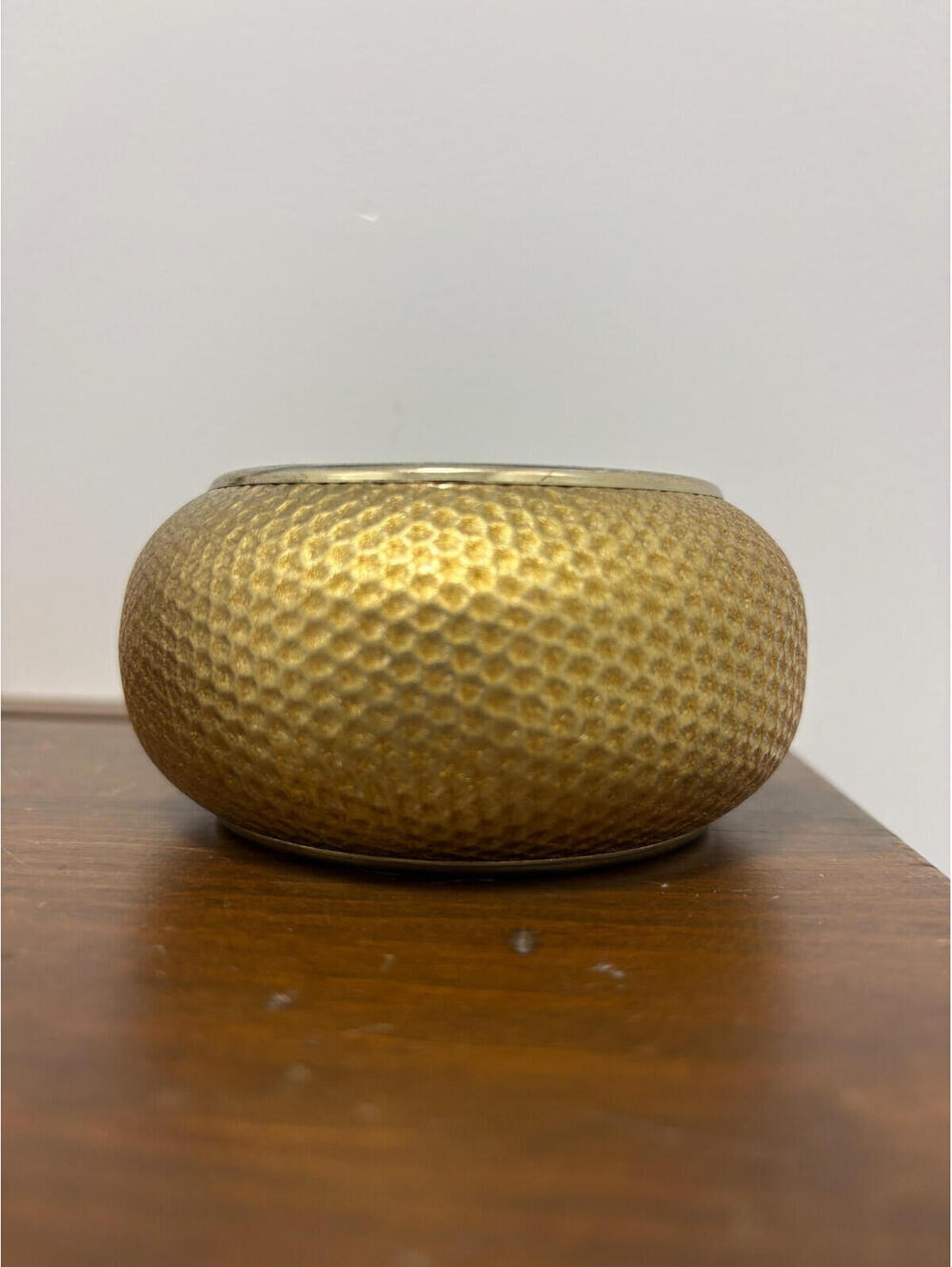 Vintage Chunky Big Bold Gold Tone Hammered Wide Bangle Bracelet Glam